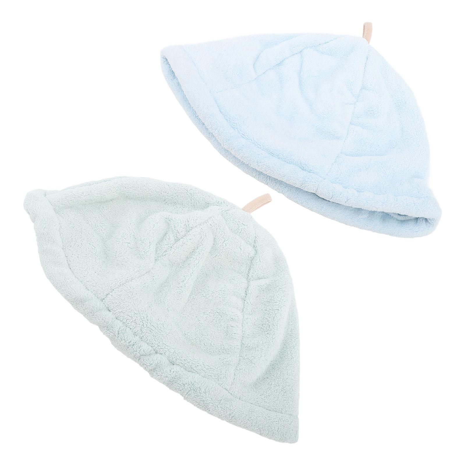 

2 шт. шапочка для сауны из кораллового флиса, высокоабсорбирующая эластичная мужская и женская шапочка для сушки волос, шапочка для душа