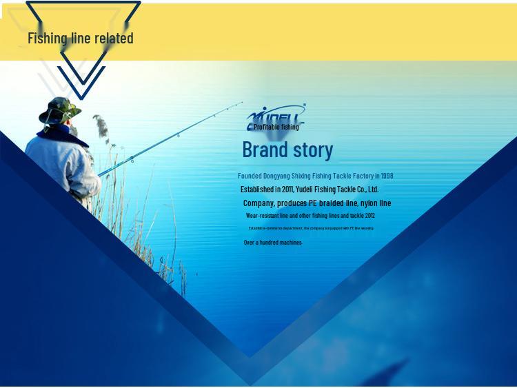 Yudeli D-Power 100m PE Braided Fishing Line, 8-Strand, Bite-Resistant, Multicolor