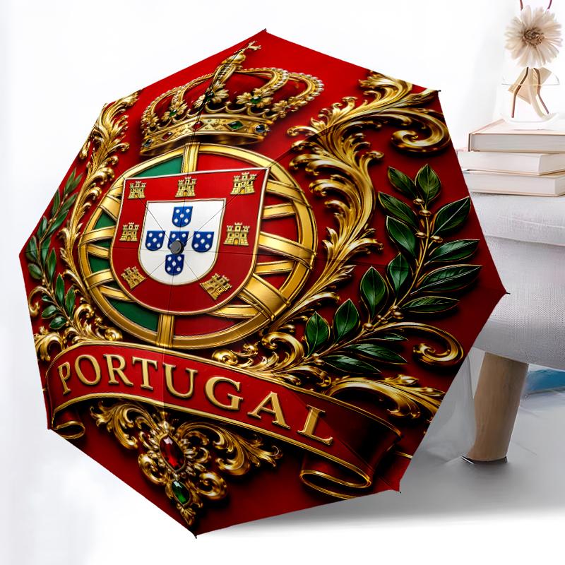 Printed Portugal Football team Folding Umbrella,Outdoor,Leisure,And Travel Umbrella,Durable Umbrella Fabric,Birthday And Holiday Gift