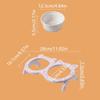 Cervical Protection Ceramic Cat Bowl with Stand Double Bowl Cat Feeding Dish  Water