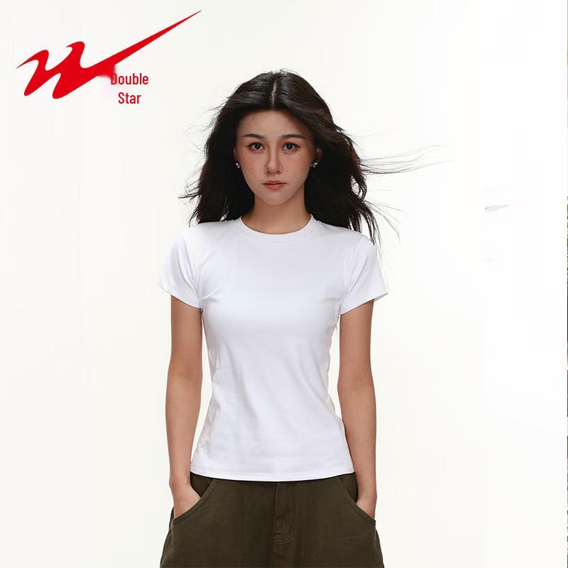 Shuangxing Women s American Fit Cotton T-Shirt M