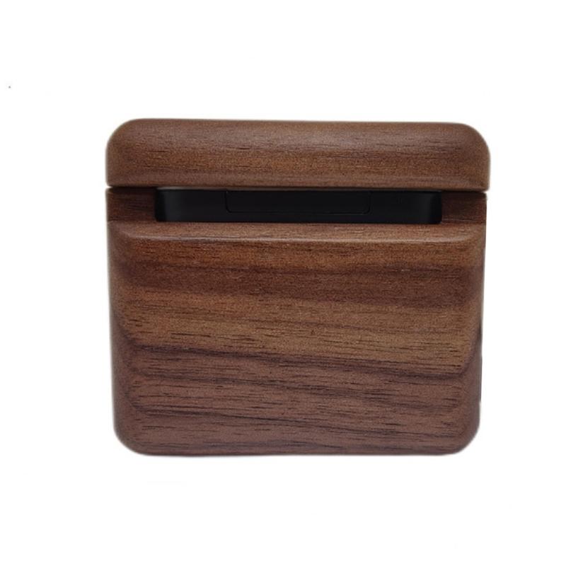 

Protective Carrying Case Shockproof Wood Case For Wireless Headphone Dustproof Protector Charging Box Sleeve 1