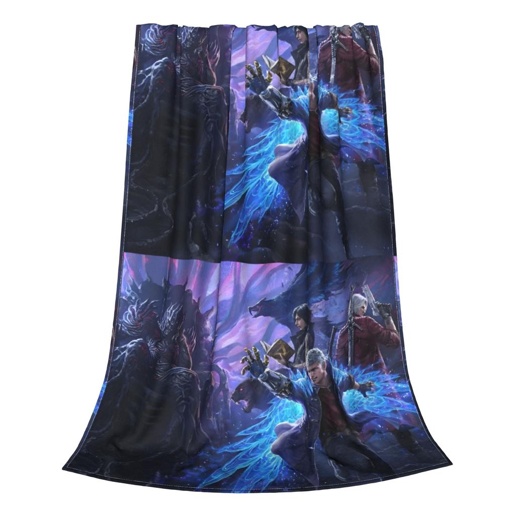 Game Vergil Dmc Blanket Devil May Cry Wool Funny Warm Throw Blanket for Home  Winter