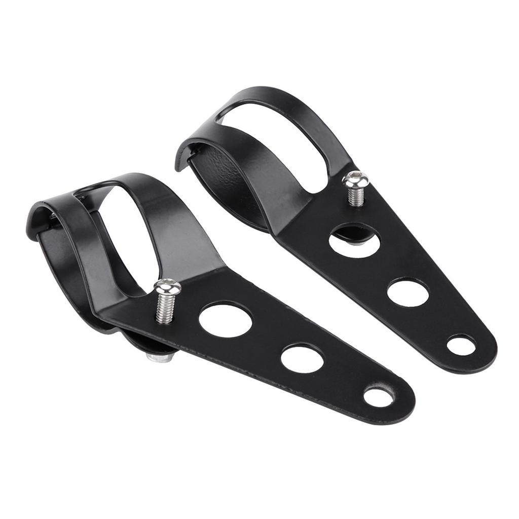 35 43mm Motorcycle Headlight Mount Bracket Fork Tube Clamp Kit Black for Chopper Cafe Racer
