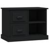 VidaXL Black Bedside Table 60x35.5x45 Cm 816369