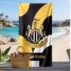 Newcastle United FC Personalized Printed Beach Towel Soccer Logo Support Custom Name Text Absorbent Towel For Sport Travel Special Gift