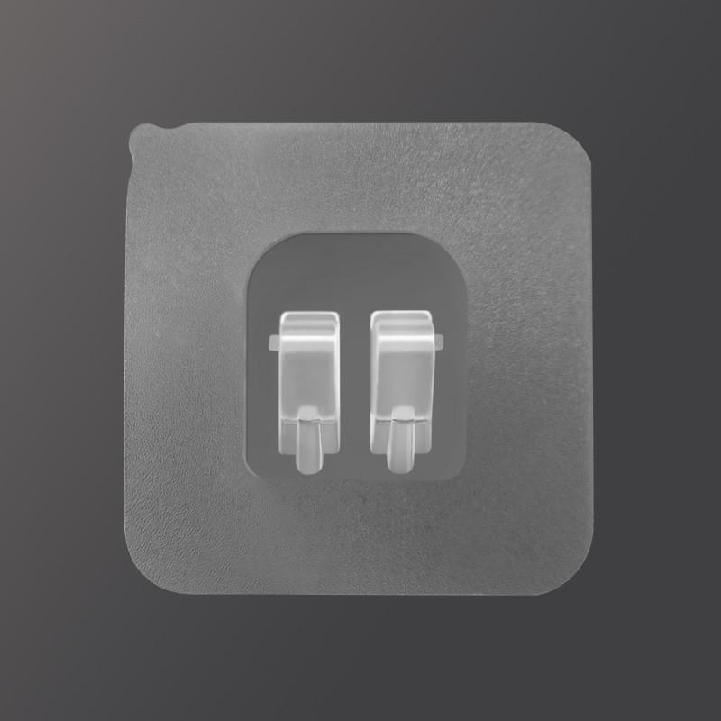 Transparent Traceless Adhesive Hooks: Strong, Punch-Free for Bathroom, Kitchen, Clothes, Hats, Door-Back Use.