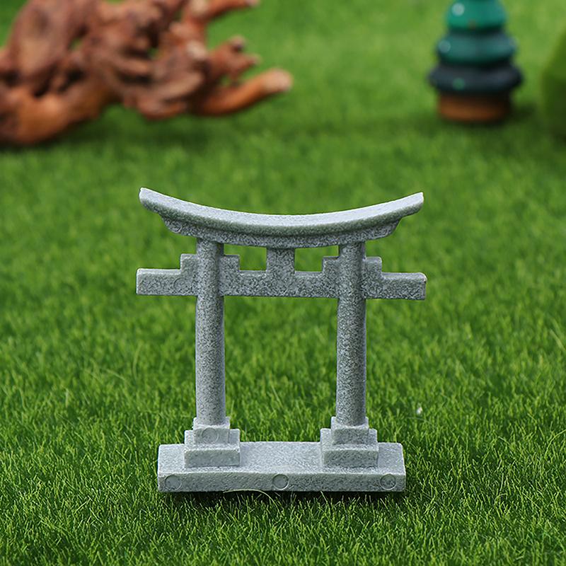 Torii Gate Aquarium Decor Miniature Ornamenttank Garden Shrine Shinto Landscape Sandstone Micro Decoration Simulation