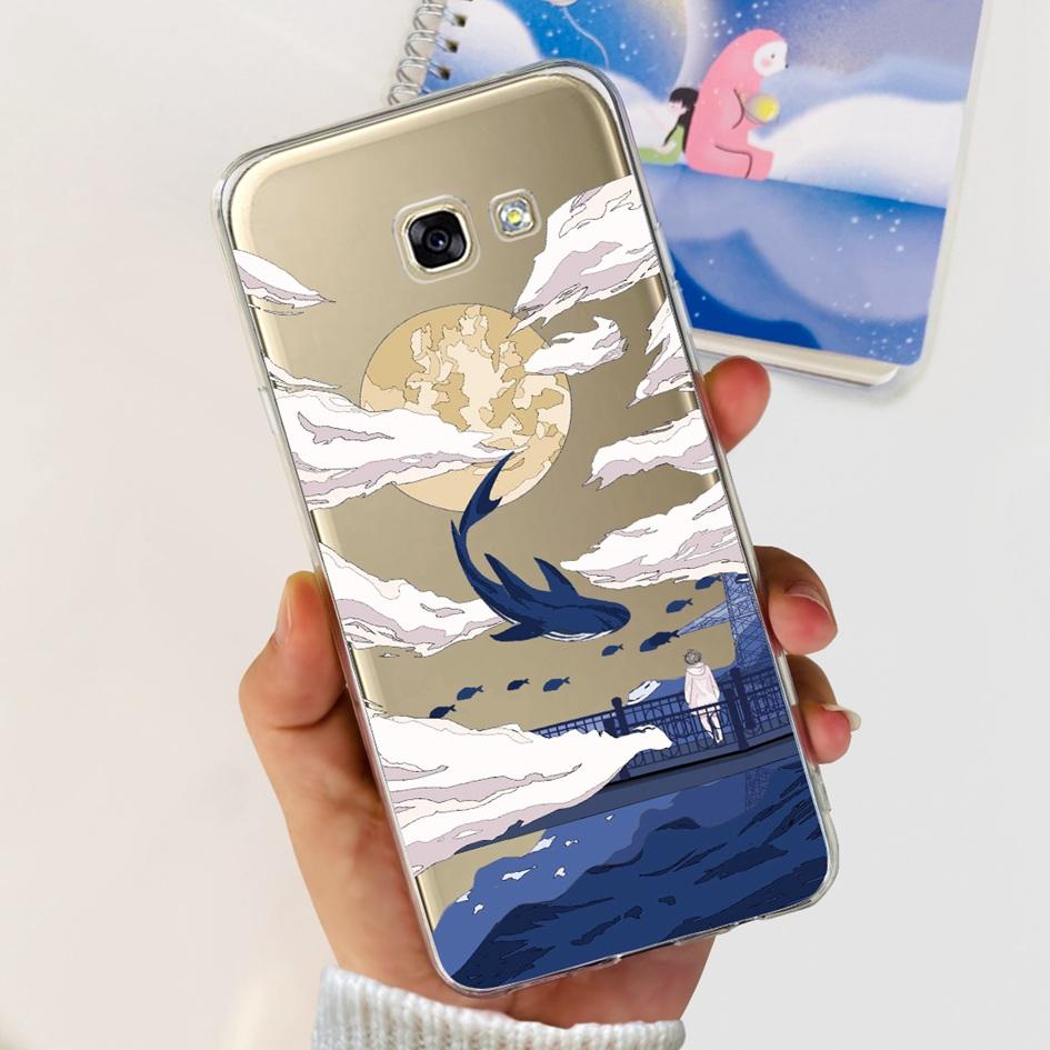 For Samsung Galaxy A5 2017 Case A520 A520F Popular Flower Transparent Silicone Soft Cover For Samsung A 5 2016 A510 A510F Bumper