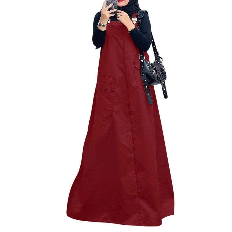 ZANZEA Women Casual Square Collar Loose Sleeveless Suspender Overalls Dress L