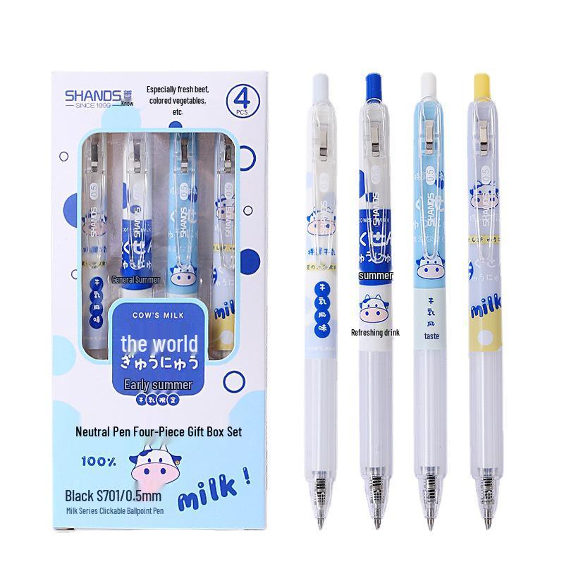 Cartoon Black Ink Gel Pen with 0.5mm Bullet Tip for Students