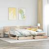 VidaXL Daybed and Trundle Bed and Drawers 90x190 Cm Solid Pine Wood, Sofa Bed, Guest Bed, Wooden Daybed, Bed 3302235
