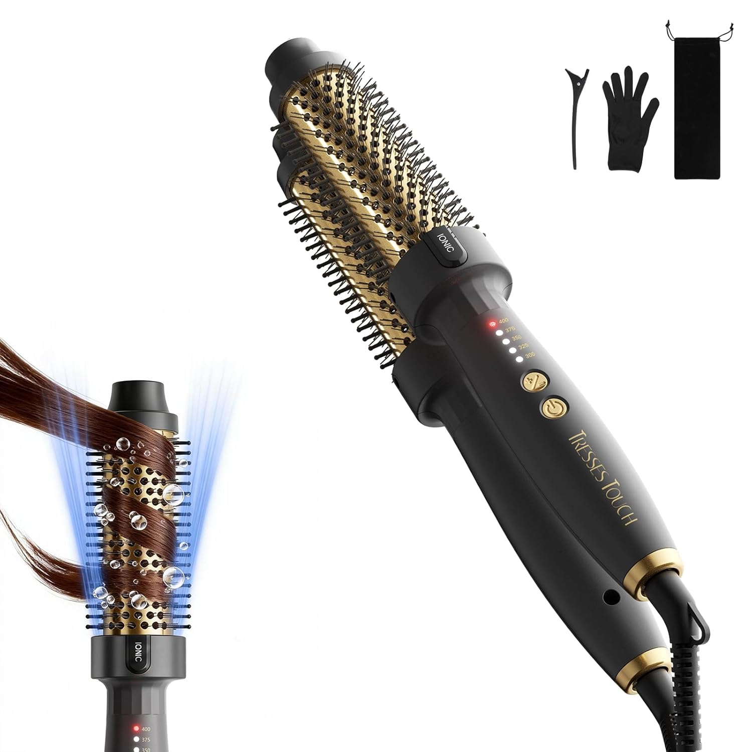 

Brush, Blowout Long Lasting Look Curling Brush, Heated Round Brushes 1.5 Makes Hair Smoother Get United States