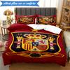 Set Biancheria da Letto 3 Pezzi con Stemma Calcio Spagnolo Gruppo Musicale K-pop, Ideale per Camera da Letto, Dormitorio, Include Copripiumino e 2 Federe, Regali per Fan