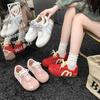 Red Retro Flat-bottomed German Training Shoes for Women's 2025 New Mesh Breathable, Comfortable and Lightweight Casual Sports Forrest Gump Shoes
