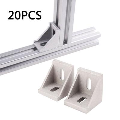 10 St/ücke 90 Grad Winkel Aluminium-Legierung L-F/örmige Metall Ecke Rechtwinkel Joint Rechts Winkel Halterung Silber 35 x 35 x 28mm