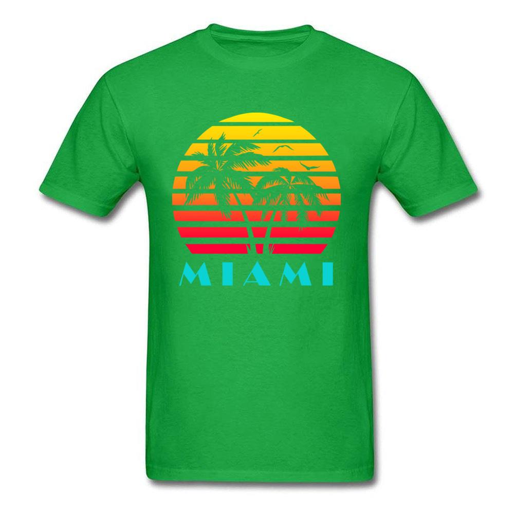 Summer Fashion Tshirt Mens American Miami Sunset Scenery Graphic T Shirts for Adult Happy Beach Holiday T-Shirt