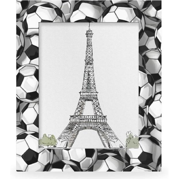 Soccer Balls 5x7 Picture Frame, Photo Frame 5x7 for Wall Hanging and Tabletop Display, Photo Picture Frame for Vertical or Horizontal Display