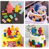3pcs Building Bricks Robots Silicone Molds for DIY Fondant Candy Making Tools Chocolate Mold Desserts Ice Cube Gum Clay Biscuit Plaster Resin Cupcake