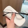 Retro Polygon Large Frame Non-Magnetic Glasses Frame Plain Female with Myopic Glasses Option Glasses with Diopters Glasses