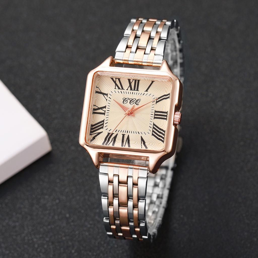 Fashion Square Women Watches Simple Roma Dial Ladies Quartz Wristwatches Reloj Mujer Girls Clock Gift