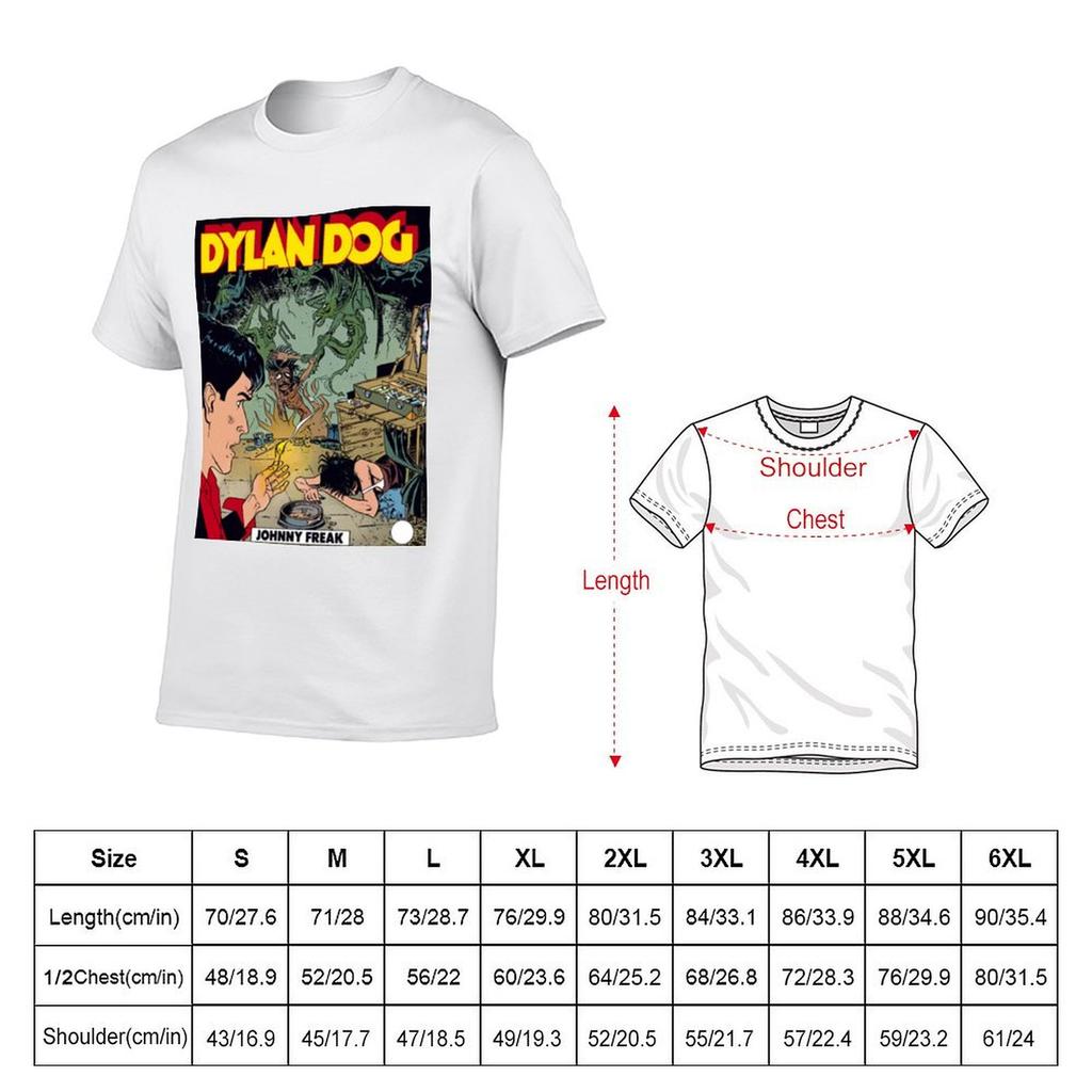 T-shirt DYLAN DOG abbigliamento estivo neri sublimi pesanti abbigliamento uomo