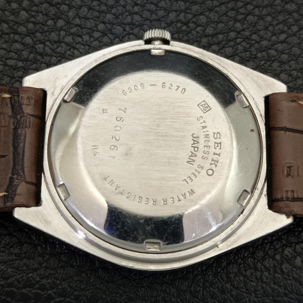 AUTOMATIC 6309A VINTAGE SEIKO 5 JAPAN MENS BLUE COLOR DIAL WATCH A701569-5