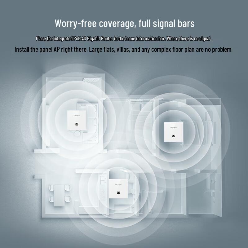 TP-Link AX3000 Whole-Home WiFi 6 Slim Mesh Router & Panel AP System