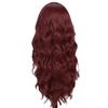 Parrucca sintetica color vino rosso con capelli lunghi e ricci, parrucca a testa piena, festa, uso quotidiano, parrucca per capelli ad alta temperatura