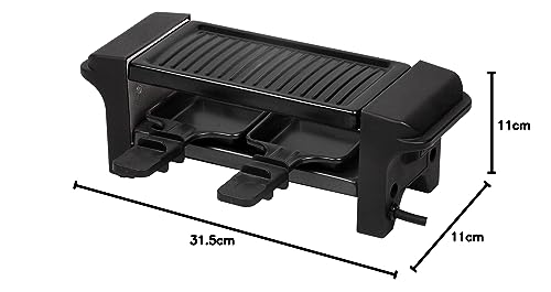 OMNI OM-KHA07 Two-Tier Grill Plate for Solo Grilling, Black
