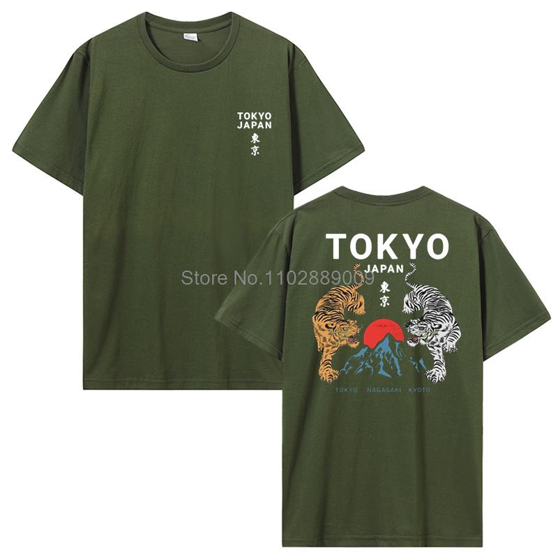 

Tiger T Shirt Japanese Tokyo Back Print Men s Clothing Gang Gifts Tops Cotton Tees T Shirts For Men Streetwear 4XL