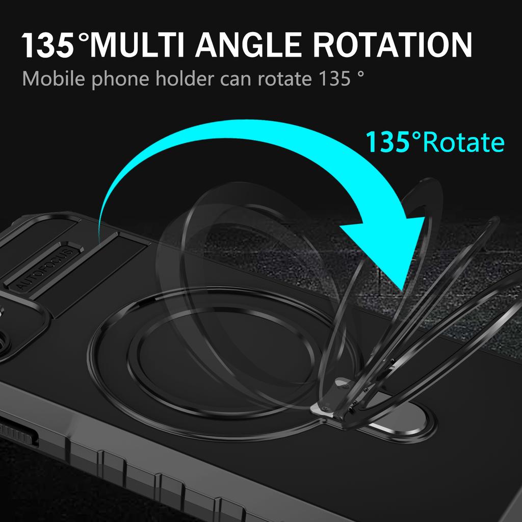 For iPhone 11 Case Kickstand PC+TPU Phone Cover Compatible with MagSafe