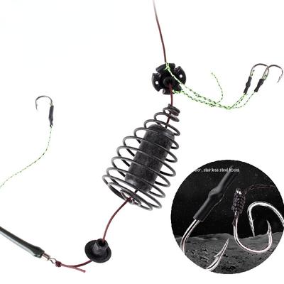 30-80g Carp Fishing Bait Cage Line Group High Carbon Steel Metal Feeder Hook Sinking Artificial Lure Accessories