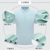 Kühles Seiden-Polohemd T-Shirt Perforiertes Design Sonnenschutz Schnelltrocknend Hohe Elastizität Kragen Herren-Overalls Polohemd