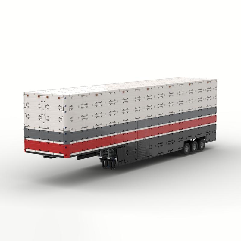 New US Semi Truck Head Model Trailer City Engineering Vehicle Container Truck Children's Toy Technology Building Blocks