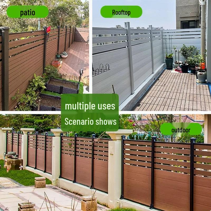 WPC Wood-Plastic Outdoor Fence: Durable, Anti-Corrosion Windbreak & Partition for Courtyard and Villa.