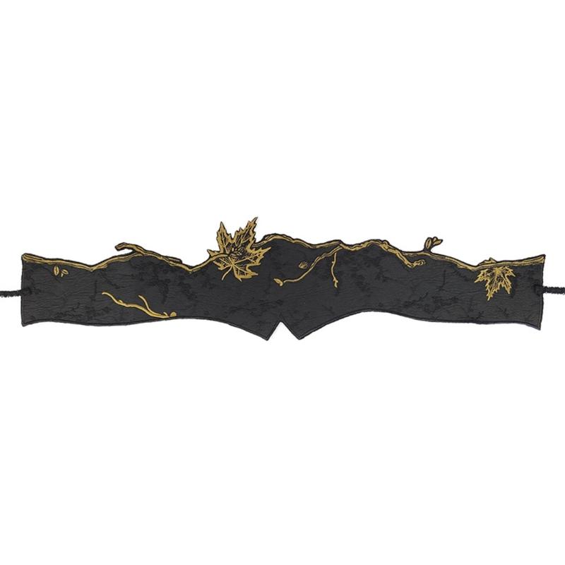 Adjustable Fabric Waistband With Ancient Maple Embroidery Width Belt For Cultural Event Photography Costume