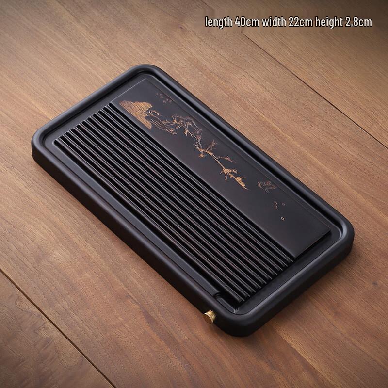 

Bamboo Double-Layer Oval Drainage Tea Tray