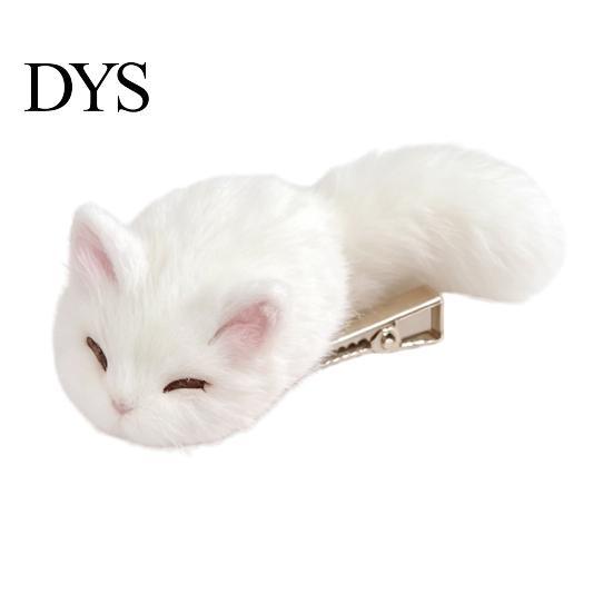 Soft Texture Hair Claws for Gift Plush Fox Clip, Cute Animal Hairpin, Furry Barrette Colorfast Clips Styling Accessory Women Girls, Decorative Hairpin