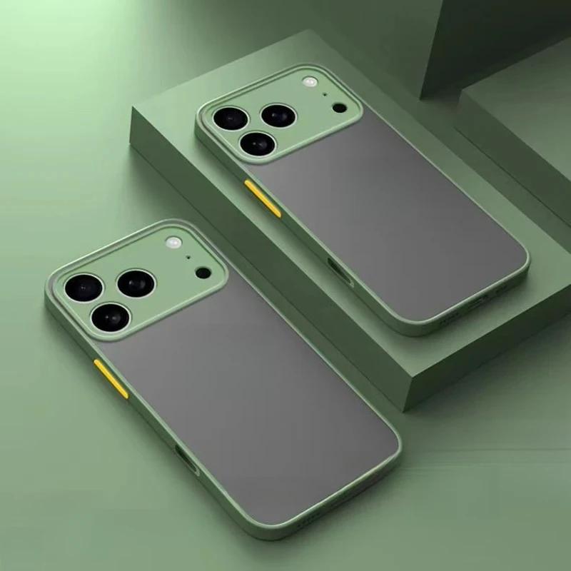 For iPhone 17 17ProMax Pro Max 17Air Air Cases For Apple 17Pro Silicone Back Cover New Armor Shockproof Matte Hard Case Carcase