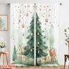 2 Stück, 2D-Flachdruck Vorhang Beliebtes Weihnachtsbaumdorf Feiertagsszene (3) Vielseitiges, strapazierfähiges Polyester (ohne Stange) Kunst