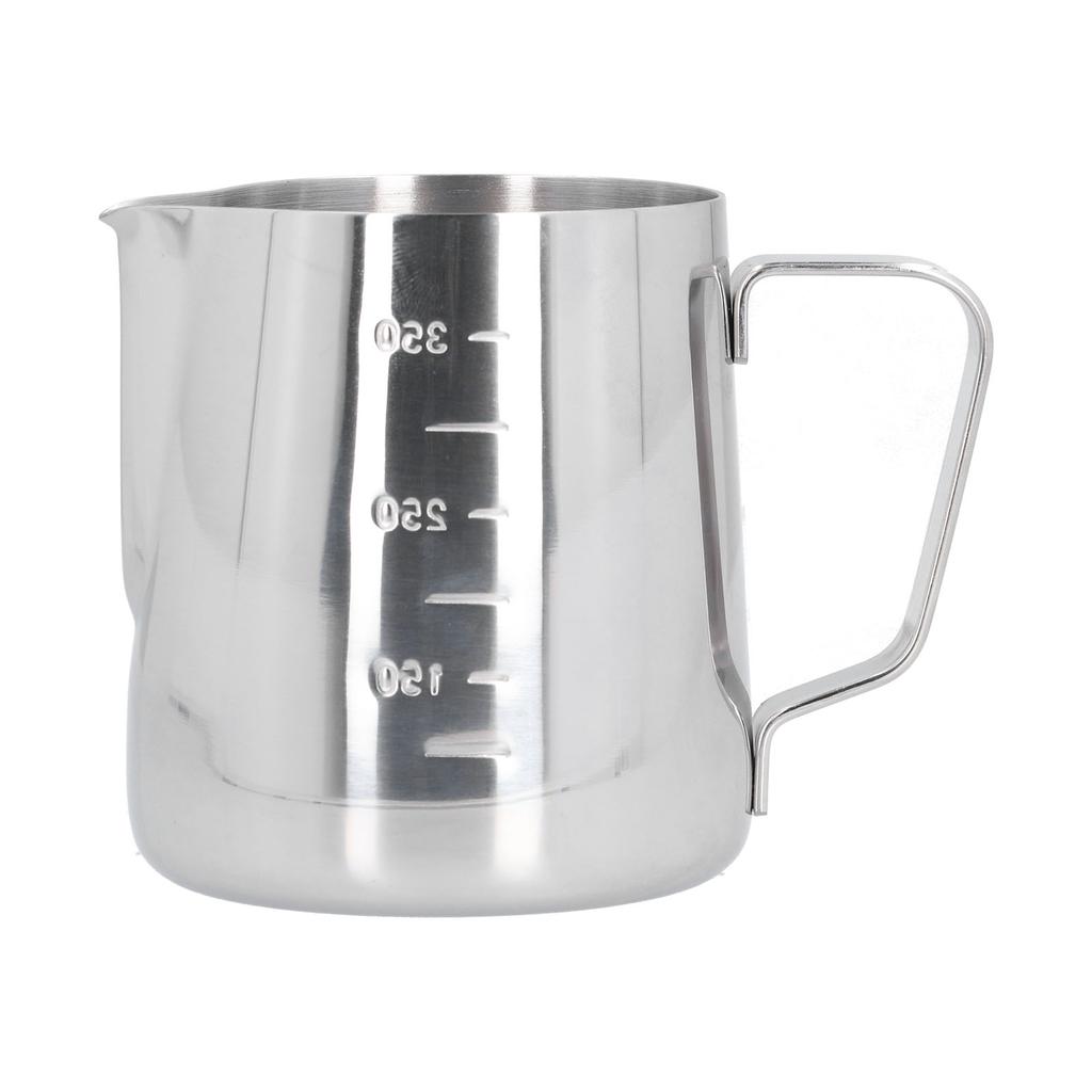 400ml Stainless Steel Frothing Cup Pointed Spout Coffee Art Pitcher Milk Steaming Jug with Scale