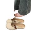 Mary Jane Bag Head Half Slippers Women's Summer Wear Versatile 2025 New Flat Bottom One Pedal Half Support Single Shoes Soft Sole