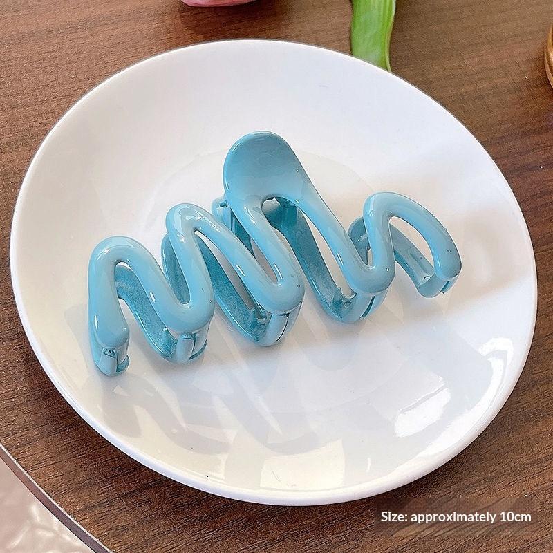 Colorful Jelly Wave Hair Claw Shark Hair Claw Clip Women Girls Korean Sweet Simple Irregular Hair Clip Hair Accessories