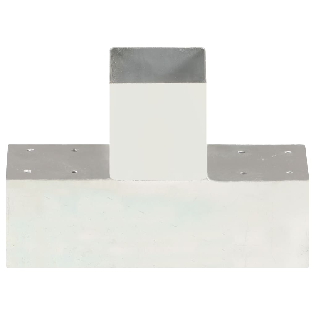 T Shape Post Connector Galvanized Metal 91 x 91 mm