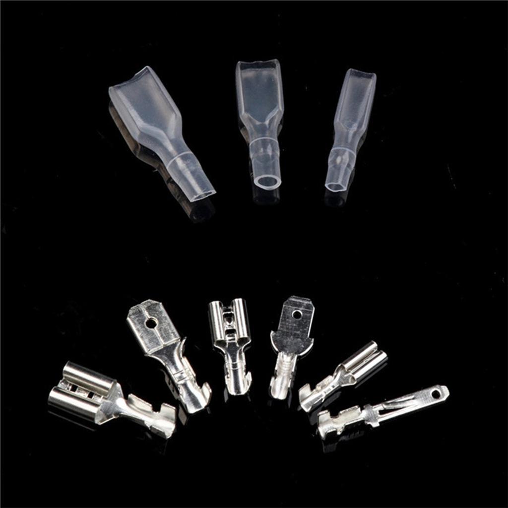 360pcs Cable Lugs Set Receptacles Set Flat Connector Male & Female Cable Connector with Insulating Sleeve Electrical