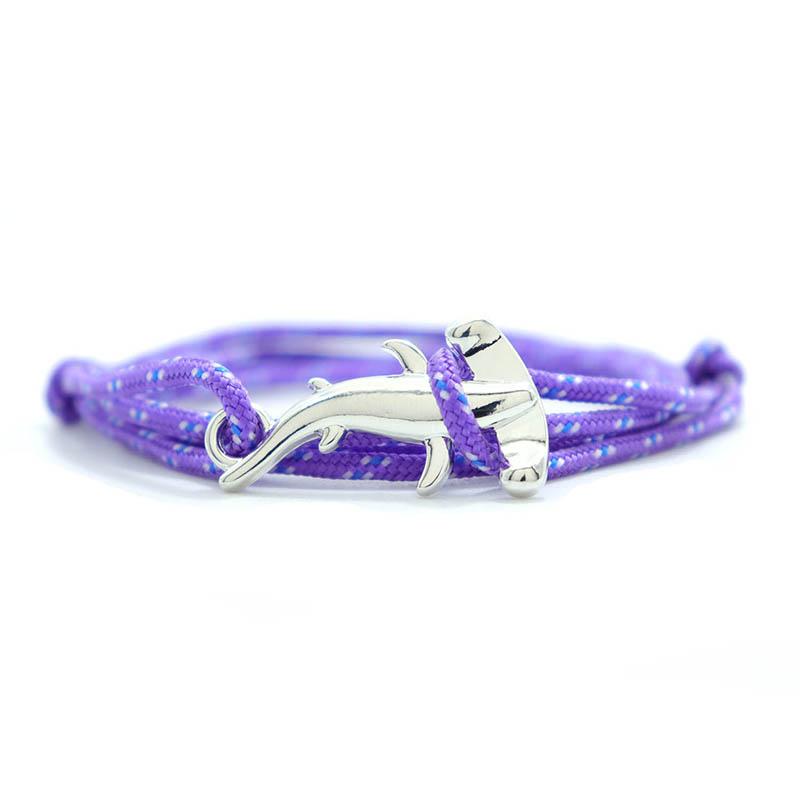 Minimalist Paracord Bracelet Men Ocean Animal Shark Braslet Homme Handmade Adjustable Nautical Braclet Gift For Him Pulsera Tela