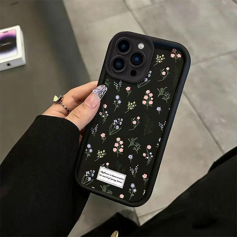 Leaf Floral Pattern Frosted Phone Case for iPhone 13 Pro/17/15 Pro Max iPhone 17