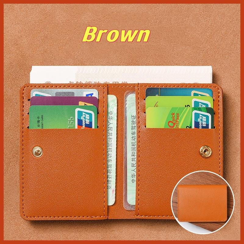 2025 New Women's Wallet Simple Folding Button Small Wallet Driver's License Card Bag Soft Leather Wallet