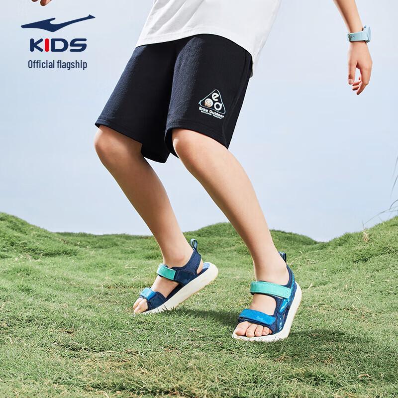 ERKE Kids Unisex Summer Sports Knit Five-Point Pants 170